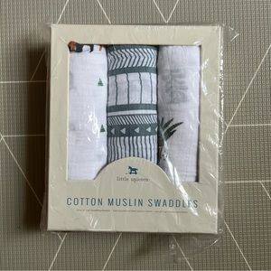 NWT Little Unicorn Cotton Muslin Swaddles 3-pack Bison